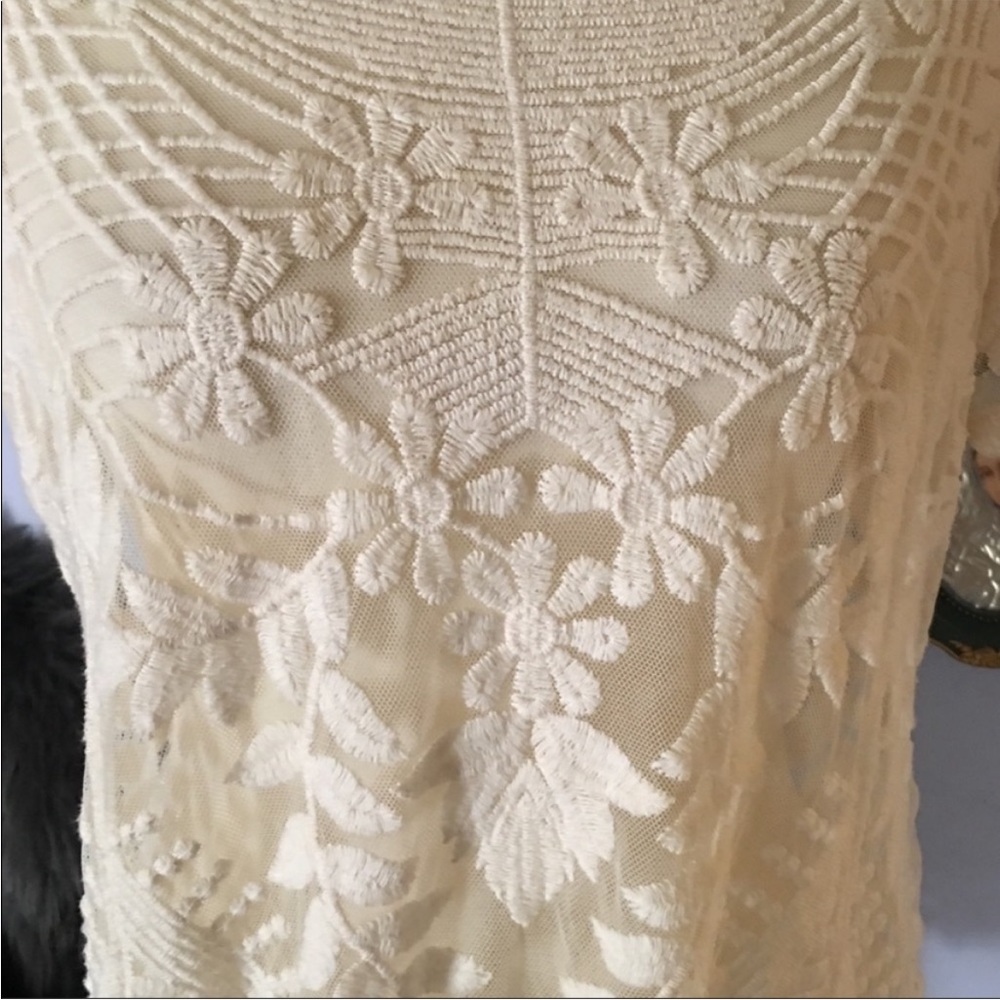 Knapp Studio Boho Lace Sheer Top Medium - Picture 5 of 9